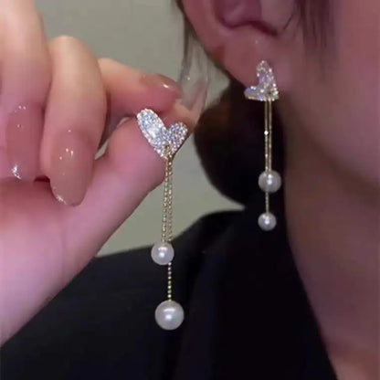 Korea New Design Fashion Jewelry Exaggerated White Acrylic Zircon Flower Earrings Elegant Women Wedding Party Accessories